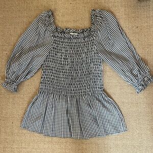 Max Studio peplum shirt, black and white, size S - never worn NWOT